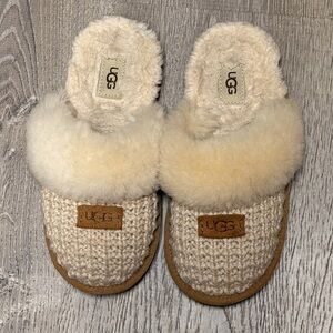 UGG Kids' Tan and Cream Slippers